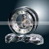 Large Mechanical Table Clock Top Grade Crystal Clock Round Crystal Table Clock thumbnail-1