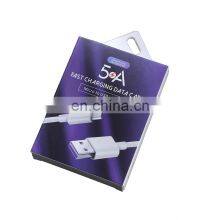 Wholesale Custom Design Card Paper USB Charger Cable Paper Box Mobile Accessories Packaging Box