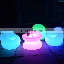 Led Cocktail Table Garden Light Bar Stool High Chair in Party Event Plastic Bar Tables Led Commercial Bench Chair thumbnail-2