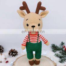 Crochet Reindeer Deer Amigurumi Toy Handmade Stuffed Animal Baby Gift Newborn Toddler Present Cheap Wholesale thumbnail-2