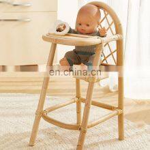 RATTAN TOY HIGH CHAIR Feeding Chair Doll Furniture Retro Boho Kid Dinning Chair Vietnam Manufacturer Cheap Wholesale thumbnail-2