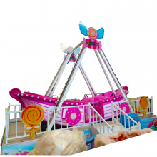 Spinning Ride Kiddie Fun Fair No Electric Mounted Pirate Ship With Trailer thumbnail-1