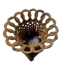 Antique Style Garden Planter Antique Brown Cast Metal - Flower Pot Plant Pot thumbnail-4