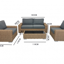 Aluminium Sofa Outdoor Luxury Sofa Garden Outdoor Furniture 4pcs Patio Set