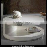 CT-083 Open Void White Round Design Coffee Table thumbnail-1