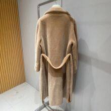 Sheep Shearing Velvet Composite Fur One-piece Coat for Women in Winter 2024, New Warm Wool Coat, Haining Medium Long Version thumbnail-2
