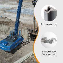 Leak Proof Weatherproof PVC Sheet Piles for Flood Protection Embankment Road Construction Projects thumbnail-3