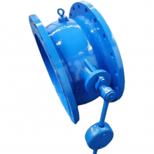 DN600 PN16 Cast Steel Ductile Iron QT450 Large Tilt Disc Flange Butterfly Wafer Type Check Valve thumbnail-2