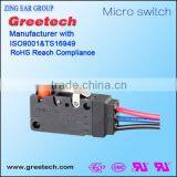 Wire Leads Push Button Plastic Pin Plunger Mini Usa Waterproof Ip67 Vs10n051c2 Electric Micro Switch 25t85 Micro Switch