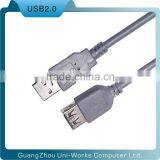 Gray Usb Male to Female Cable