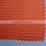 Burgandy Polyester Stripes Pattern Jacquard Table Cover