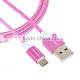 Colorful Micro USB Cable Wholesale Nylon Braided Usb Charger Cable for Samsung thumbnail-1