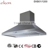 CE CB SAA Approved 2000m3/hr Airflow Suction Twin Motors Stainless steel 120cm Commercial Kitchen Range Hood