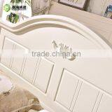 Stock Ivory White Vintage Style Modern Wooden MDF Double Bed thumbnail-2
