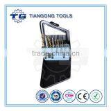 TG Tools 10pcs Power Drill Accesory Set,Bright Finishing Screw Remover & Tin-coating Drill Bits Set
