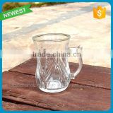 Newest Fashional Clear Single Wall Milk Glass Mug Honey fancy Milk Glass Cup Wholesale Coffee Mug