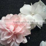 Fabric Flower Chiffon Flower Lace Wedding Garter Set,Custom Design Bridal Garter Lace thumbnail-3