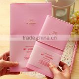 A5 A6 pink color custom leather journals with cords