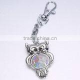 High Quality Personalized Owl Shape Locket Keychain Charm