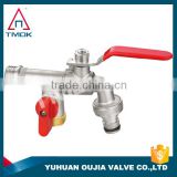 TMOK1/2"brass materal washing machine bibcock double faucet