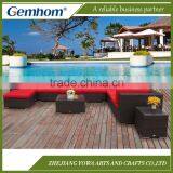 Leisure black fake wicker outdoor furniture