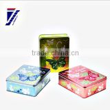 promotional sport perfume square shape tin box for storage