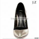 O77 Custom Made Pump Shoes Black and Sliver Upper Dress Shoes for Women New Collection thumbnail-3