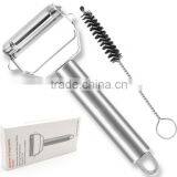 Julienne Peeler and Vegetable Peeler In One Tool, Stainless Steel thumbnail-1