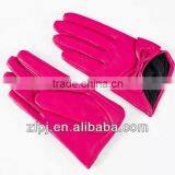 Short Style Lamb Leather Gloves for Match Color