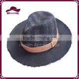 Women Straw Hat for Sale Panama Fashion Wide Brim Straw Hat Two Tone Color Panama Hat thumbnail-1