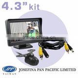 4.3" monitor car back up butterfly reversing camera kit system with parking line and 5M cable