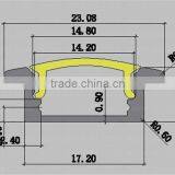 QS-A55 23x8mm Recessed Aluminum LED Profile With Flange Linear Housing thumbnail-5