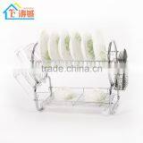 China Factory Direct Selling Chrome Plated 2 Layer Kitchen Dish Rack With pp Tray thumbnail-6