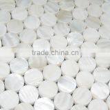 Shell Tile Pure Fresh Water Shell Tile Round 1 Inch for Kitchen Backsplash