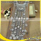 Long Silver Multilayer Tassel Coin Necklace, Coin Holder Necklace thumbnail-4