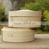 Eco-friendly Round Bamboo Restaurant Food Steamer thumbnail-3