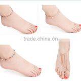 Factory Direct New Design Multi-colored Crystal Evil Eye Barefoot Sandal Anklet thumbnail-1