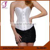 400401 Woman Sexy Satin Solid Plus Size Steel Boned Corsets UK thumbnail-4