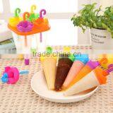 Set of 4 Ice Cream Pop Molds Ice Lolly Makers thumbnail-4