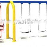 Children 4-Seat Swing Chair Metal Garden Cushions thumbnail-2