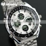INFANTRY Fashion White Dial Digital Quartz Stainless Chronograph Watch thumbnail-4