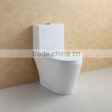 White Glazed One Piece Ceramic 100mm 200mm 300mm S TrapToilet thumbnail-5