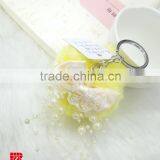 Yellow Plush Pom Pom Keychain for Decoration thumbnail-2