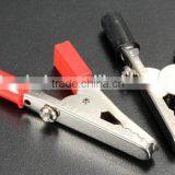 Alligator Clip to 4mm Banana Female Jack Test Adapter Red Black 55mm