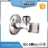 ART.3001 1/2"x3/8" 1/2"x1/2" Polished and Chrome Plated BSP M/M Threaded Brass Angle Valve With ABS Plastic Handle Made in China