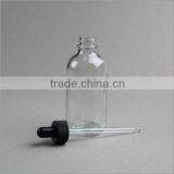Clear Transparent Glass Boston Round Dropper Bottles thumbnail-1