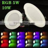 Ultrathin 5W 10W 24 ColorsTube Lamps RGB LED Ceiling Panel Down Light With Remote Controller thumbnail-1