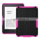 Hot! New! 2 In 1 Pattern Silicone and PC Rugged Hybrid slim case for kindle paperwhite factory price