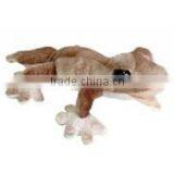 Plush Stuffed Soft Gecko Lizard Brown Logo Custom Imprinted Bandana Beanbag T-shirt Bib Tie Ribbon Animal Toys thumbnail-1