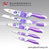 Colorful Purple Luxury Style Non-stick Printing Safety Knife Set